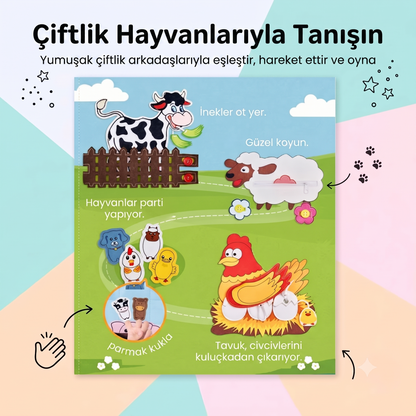 Kiddora™️ Eğitici Montessori Çiftlik Hikayesi Kitabı