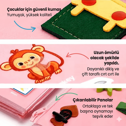 Kiddora™ Montessori Aktivite Çantası  | 8’i 1 Arada
